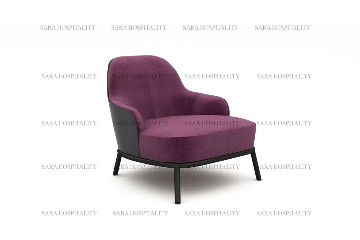 Low-Profile Contemporary Lounge Chair for spacious hotel buffet lounges